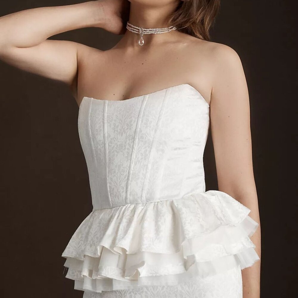 V. Chapman Marie Strapless Corset Peplum Marie Top